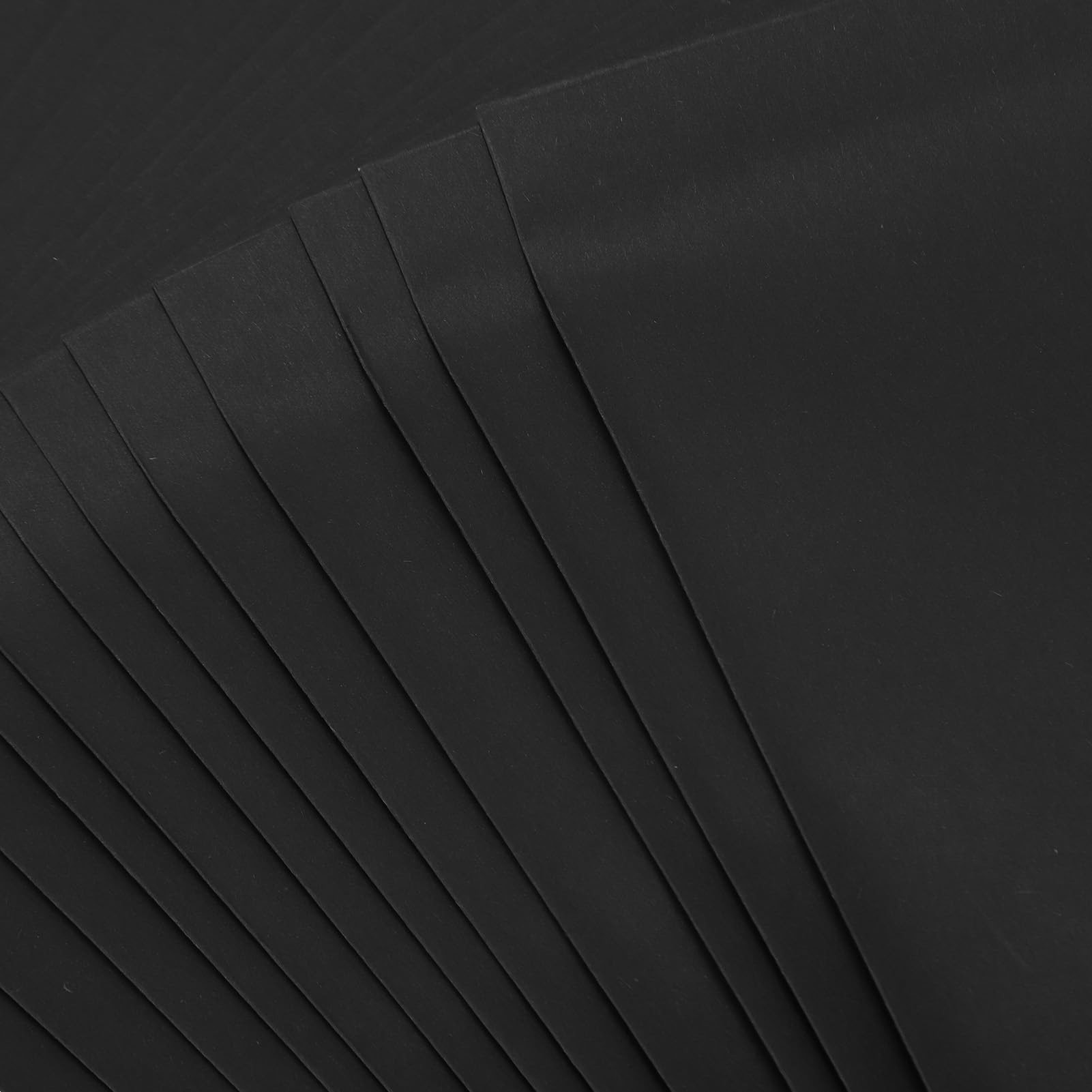 ANGGREK Buste per Dischi da 12 Pollici, Rivestimenti in Carta Kraft Nera Opaca, Cartone Spesso 350 g/m² con Foro Centrale per la Conservazione di Dischi in Vinile a 33 giri/min.