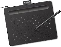 Wacom Intuos Small Graphics Drawing Tablet with Battery-Free Pen, Software & Training - Mac, PC, Chromebook, Android Compatible