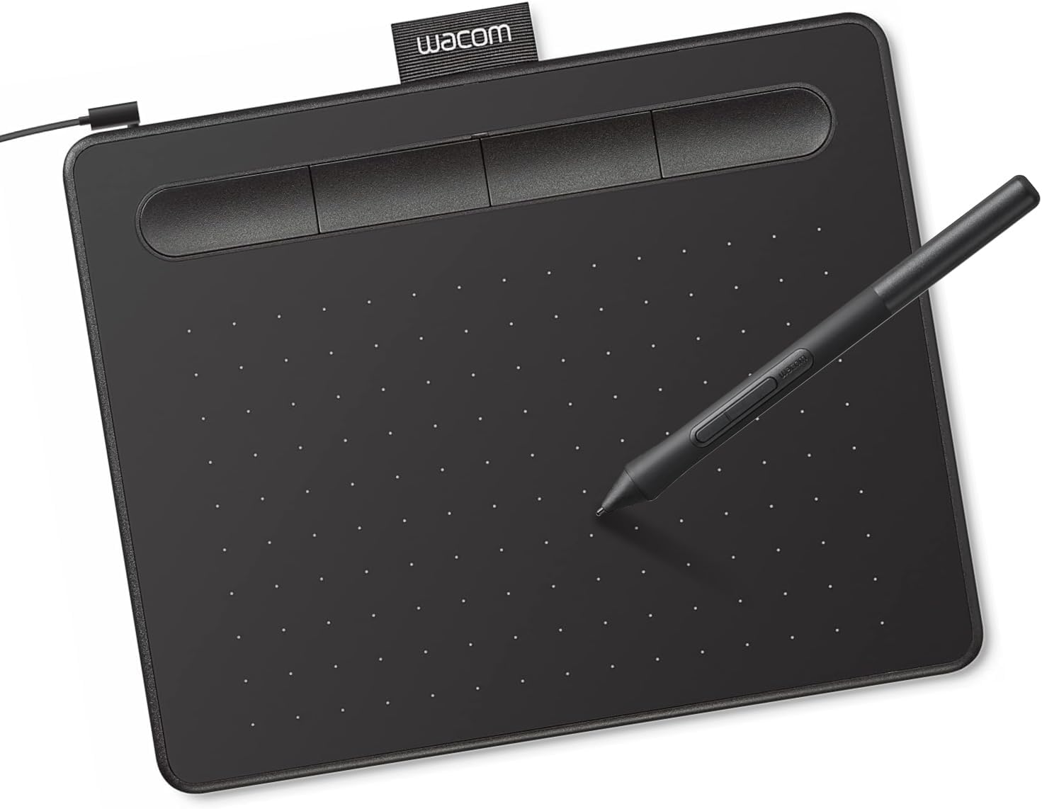 Intuos Small Graphics Drawing Tablet, Includes Training & Software; 4 Customizable ExpressKeys Compatible with Chromebook Mac Android & Windows, Black