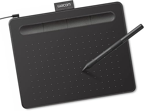 Wacom CTL4100 Intuos - Tableta de dibujo con 3 programas de software incluidos, 7.9 "x 6.3", color negro.