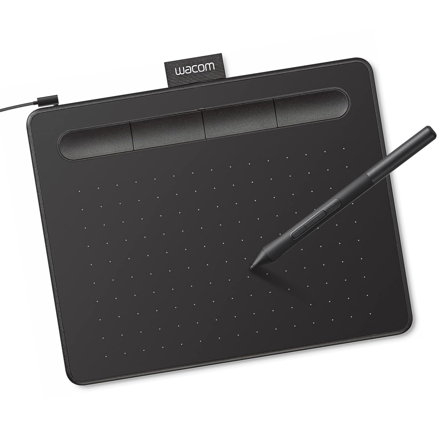 Intuos Small Graphics Drawing Tablet, Includes Training & Software; 4 Customizable ExpressKeys Compatible with Chromebook Mac Android & Windows, Black