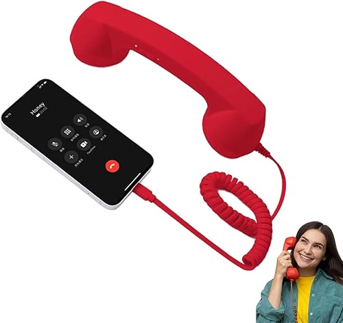 Auricular retro para Android, teléfono retro USB C, teléfonos Retros, auriculares de teléfono antiguo, receptor de mano, para iPhone, iPad,