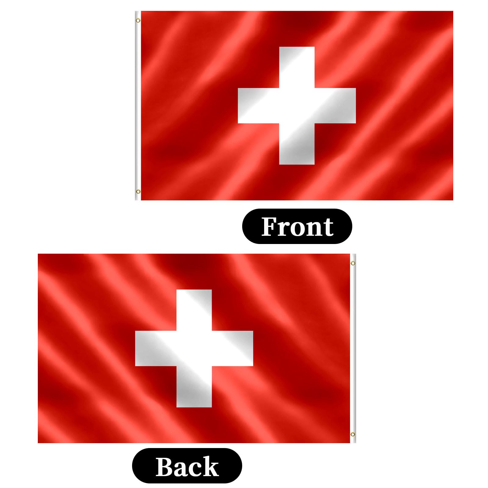Switzerland Flag 3x5 FT Swiss Flag With Brass Grommets Fade Proof For Outdoor Decor(Switzerland) - Image 3