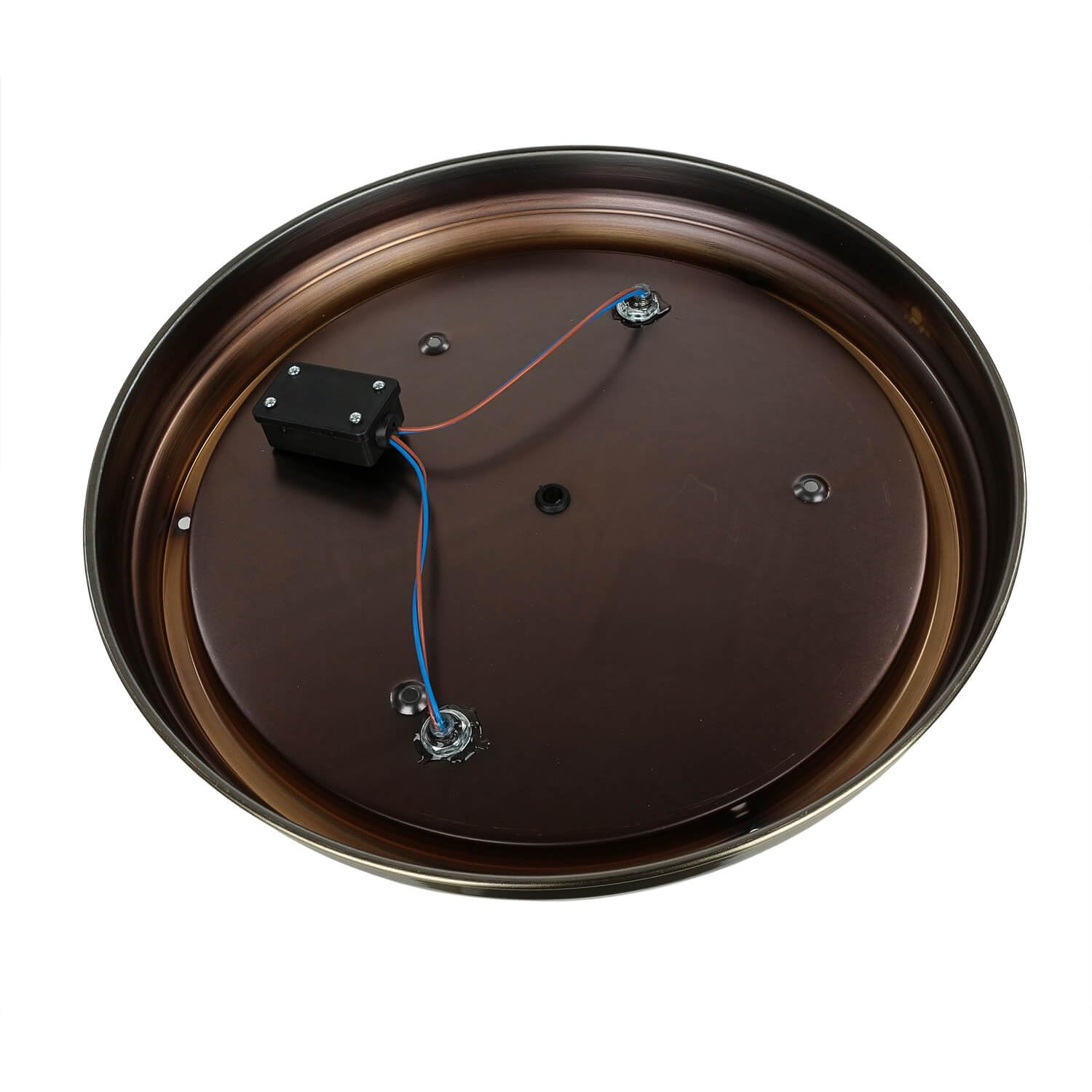 Licht-Erlebnisse Lampada da bagno a soffitto Ø 35 cm rotonda H: 14,5 cm IP44 in ottone anticato per 2x E27 plafoniera bagno lampada da soffitto bagno