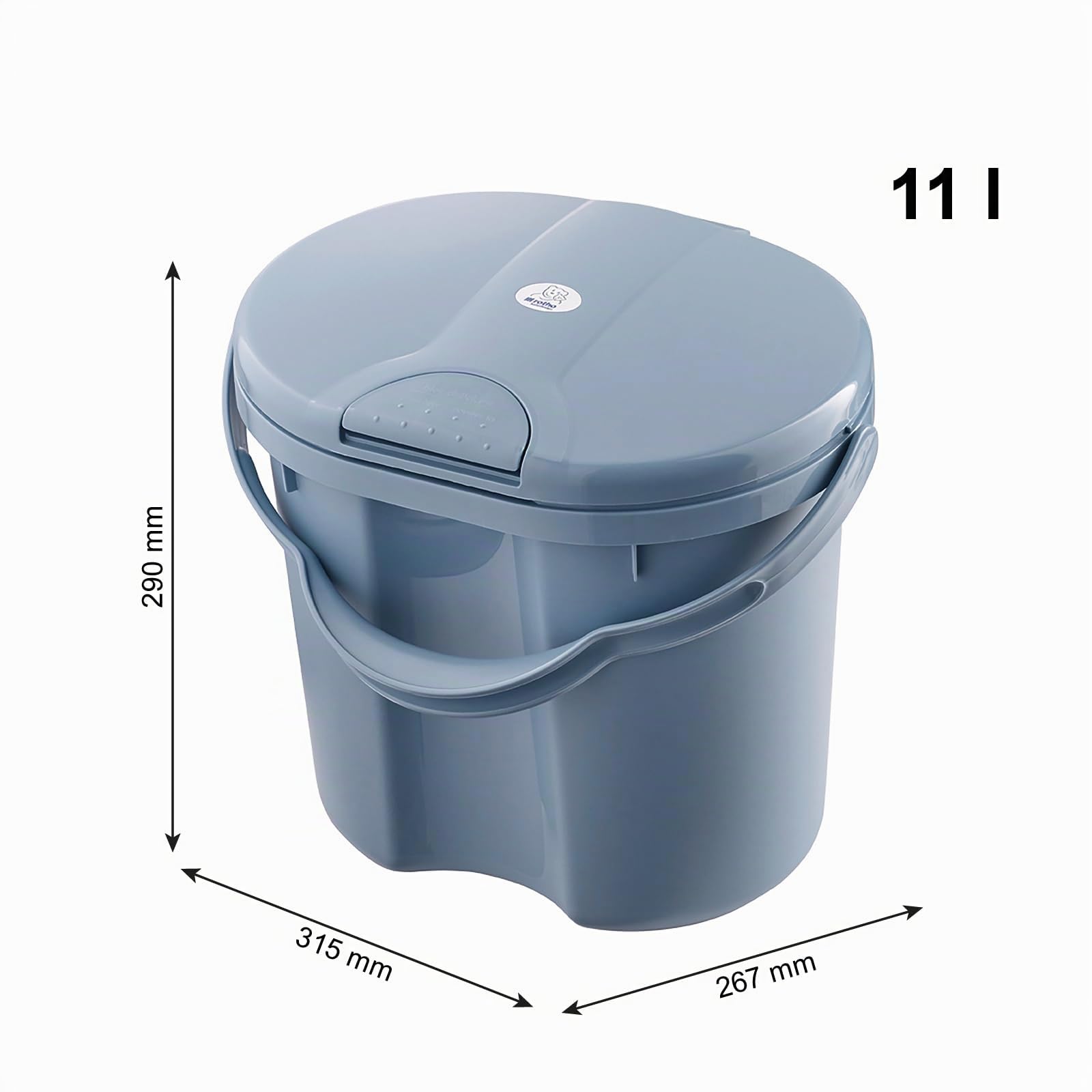 Rotho Babydesign Top Poubelle à couches recyclée - Anti-odeur - Sans boîte de recharge - Bleu