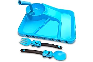 Toddler Construction Eating Utensils and Plates: The Perfect Mealtime Solution for Little Builders