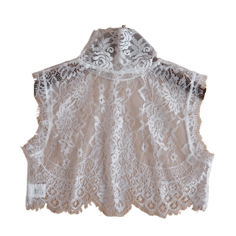 Girls Fake Collars Women for Dress Sweater Blouse Stand-up Lace False Collar Solid Color Girls Pullover Detachable Collar