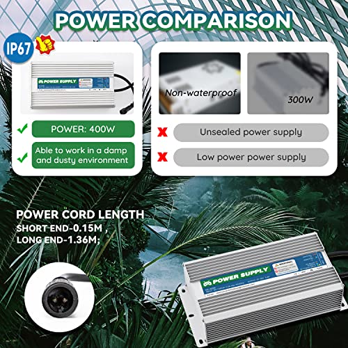 Mxmoonant Mist Maker 10 Head Ultrasonic Pond Fogger 7000Ml/H Mist Humidifier With Float 400W Power Supply For Landscape Vegetable Preservation Scenic Magical Atmosphere #TOP2