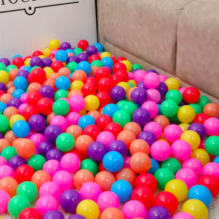 100 Pieces, Each Pack of Soft and Dark Colors Plastic Ocean Balls, Ideal to fill Indoor and Outdoor Playpen, Ball Pits and Playhouse for Babies, Toddlers and Kids (Item Diameter:5.5cm)