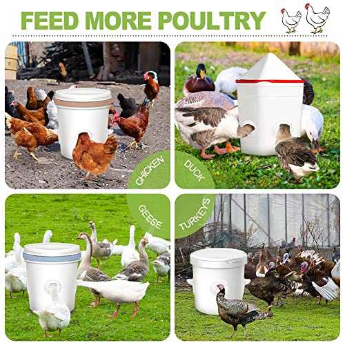 Diy Chicken Feeder Water Proof Poultry Feeder Port Gravity Feed Kit For Buckets, Barrels, Bins, Troughs #TOP4