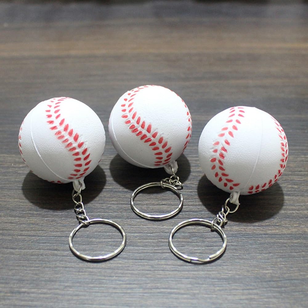 Amazon.co.jp: 野球ボール キーホルダー 15個セット 野球部 部活 記念