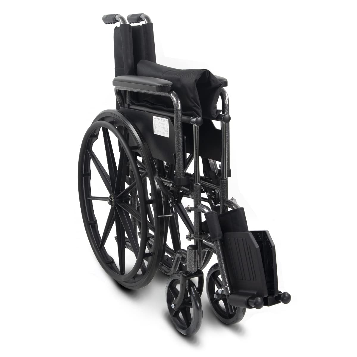 Mobiclinic, Silla de ruedas plegable, S220, Extracción rápida pulsando un botón, Premium, Asiento 46cm, Reposapiés y reposabrazos abatibles, Palanca freno, Resistente, Color negro