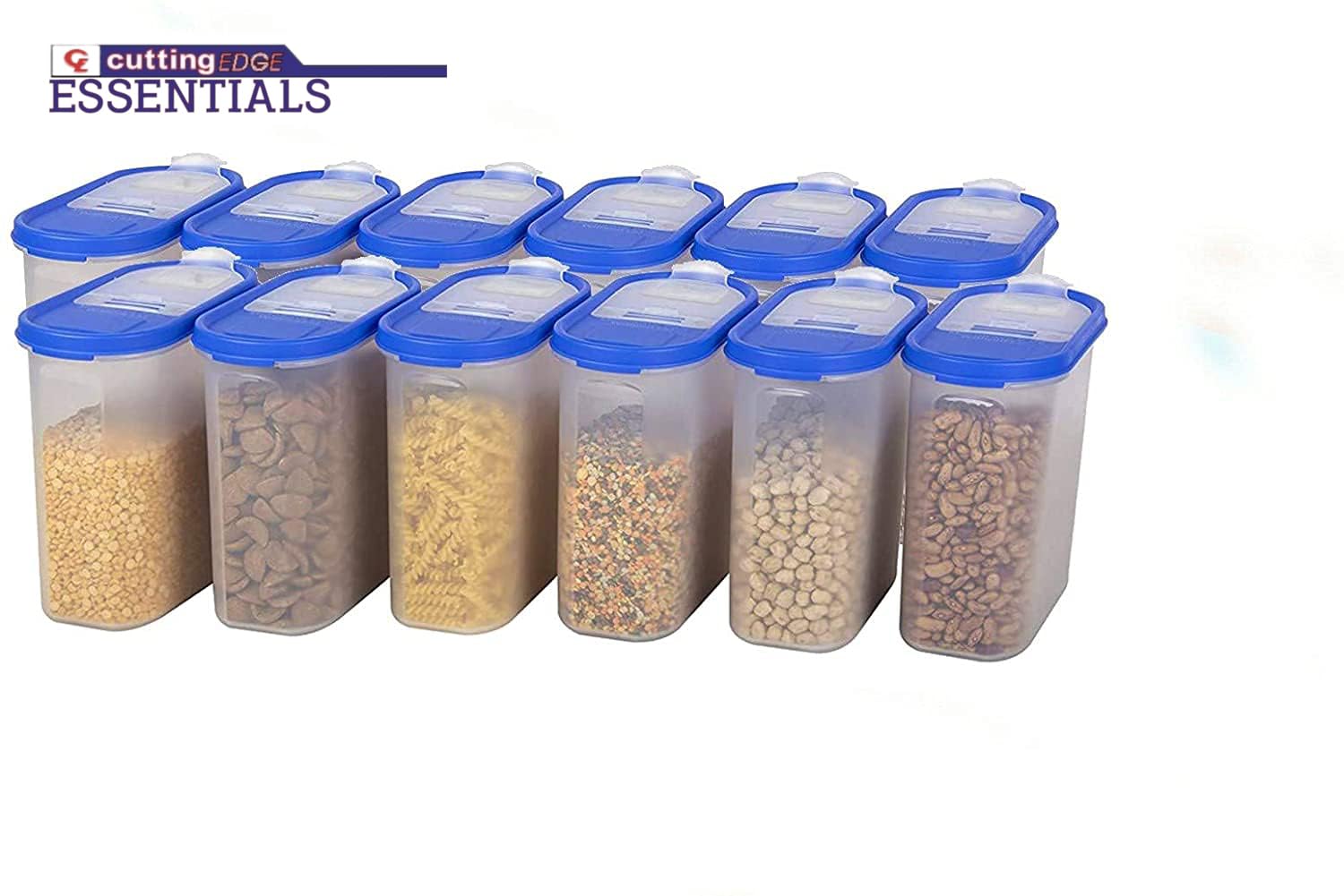 Cutting Edge Essentials Jars - 1.8L Blue (Set of 12) -3