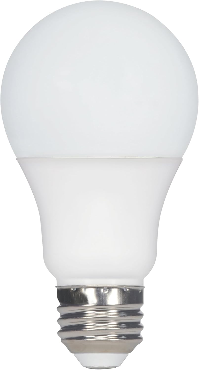 Satco 11409 9.8W LED A19 Light Bulb, 60W Replacement, 5000K Natural White, 800 Lumens