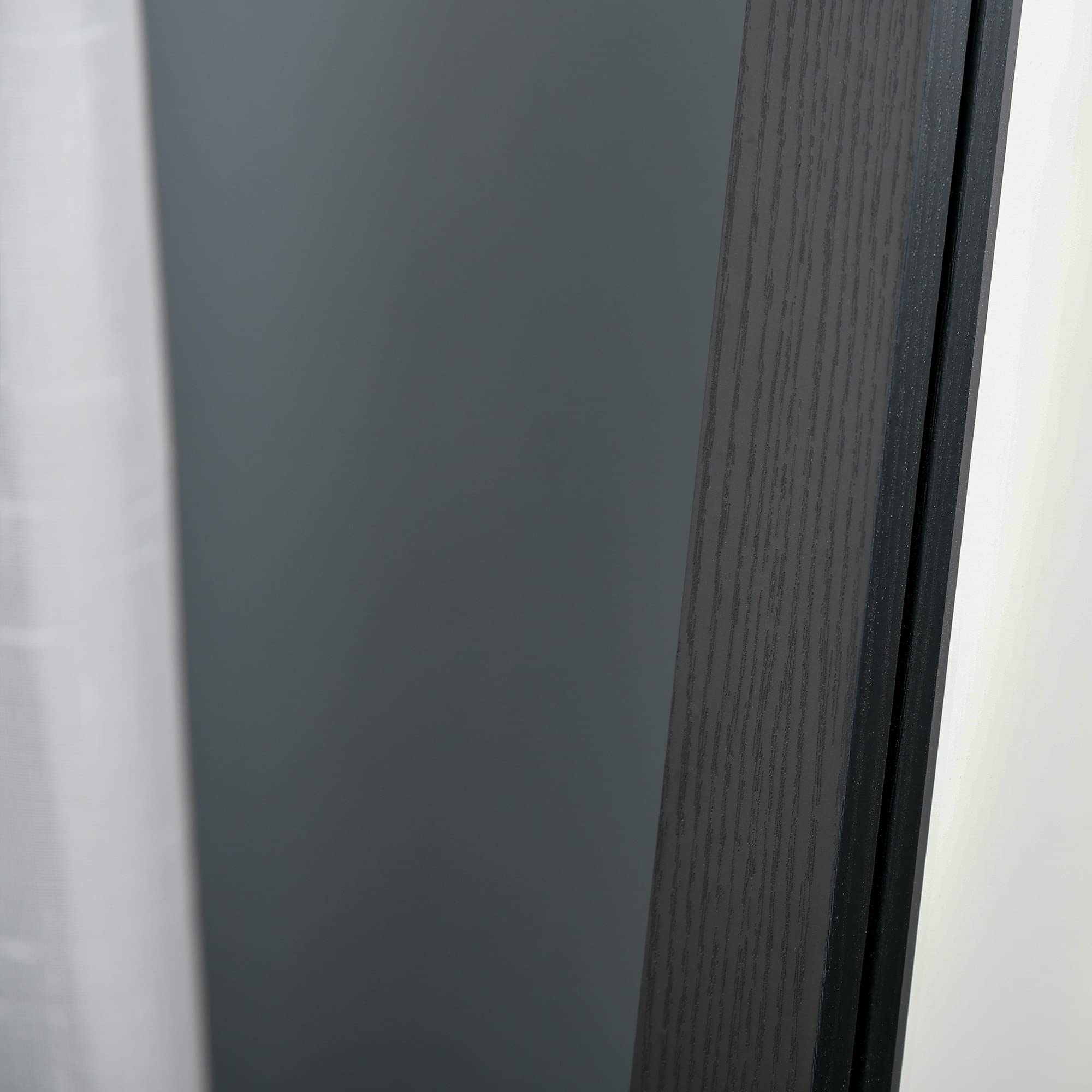 HOMCOM Espejo de Pie Cuerpo Entero Espejo Pared Rectangular con 2 Formas de Uso Moderno para Pasillo Dormitorio Sala de Estar 37x37x154 cm Negro