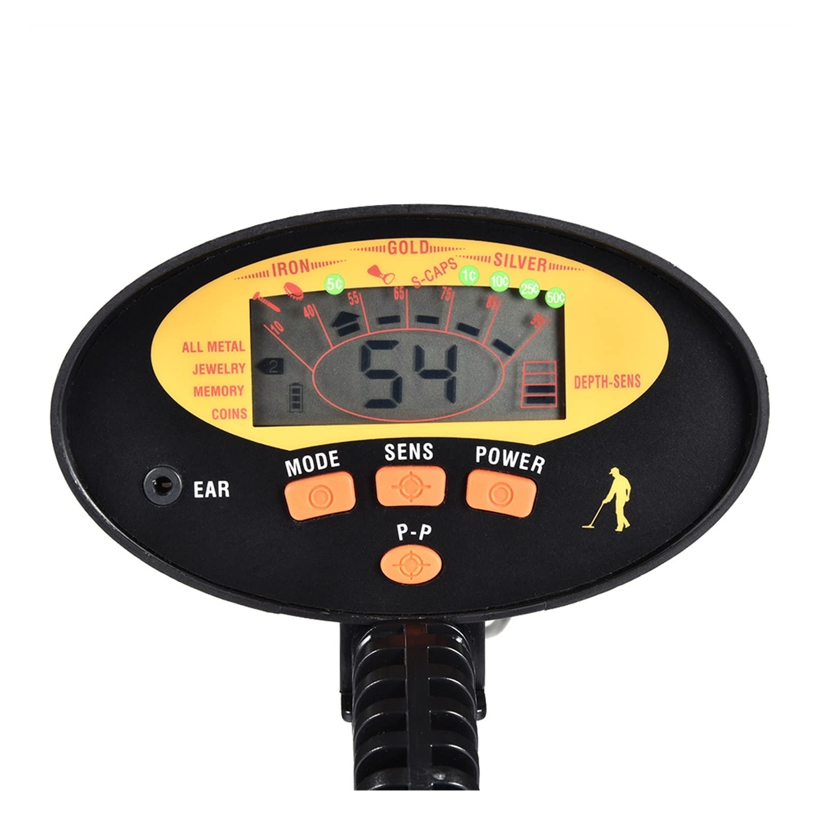 Detector de Metales para Adultos, Detector de Metales Alto Sensibilidad Portátil Fácil Instalar Metal Underground Bead Oro Bebé 4 Modos