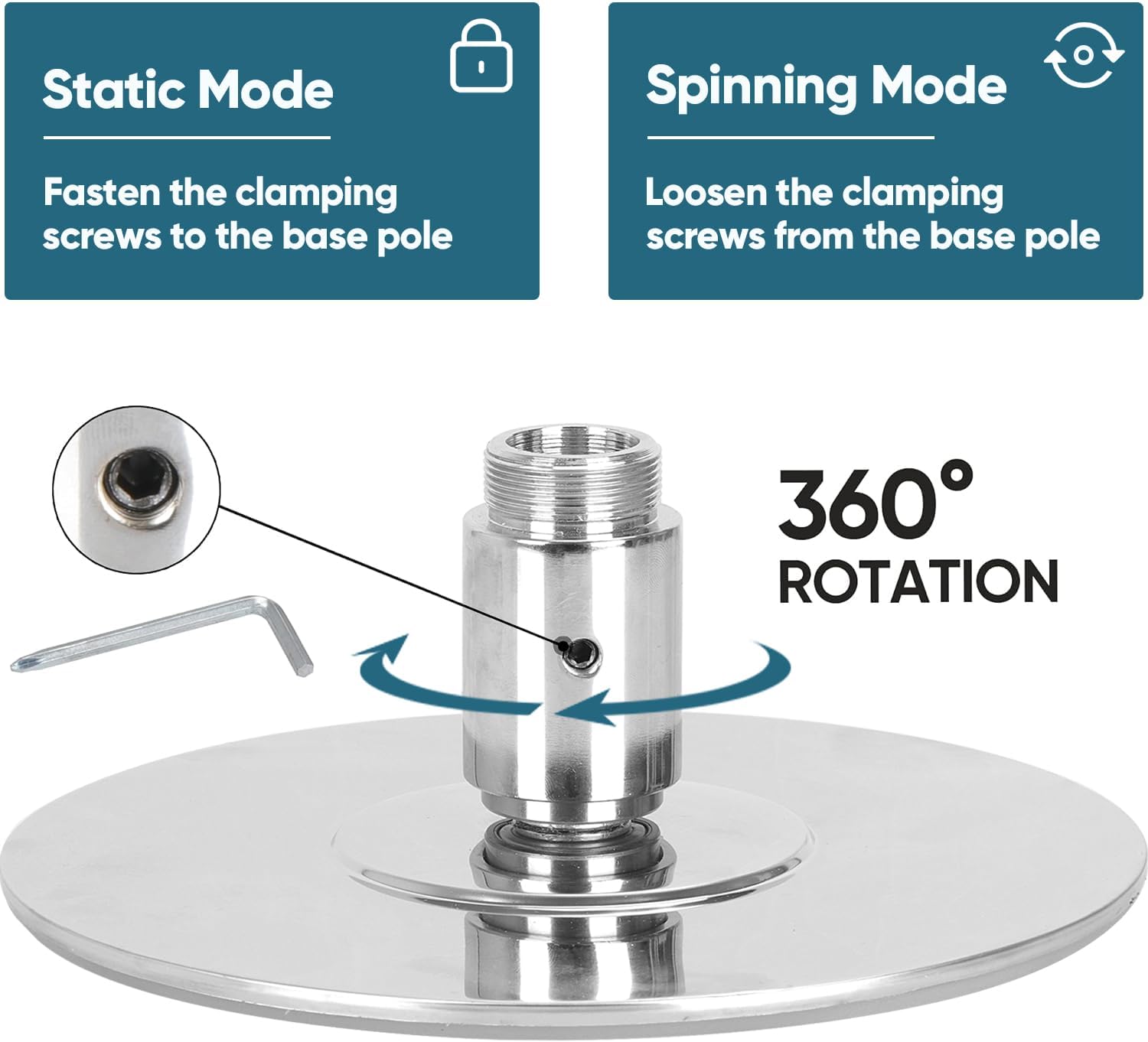 ZENY Portable Dancing Pole Kit Removable Stripper Pole for Home Apartment Spinning Dance Pole with Extension for Exercise,Club,Party,Pub,Pole Dancing Workout