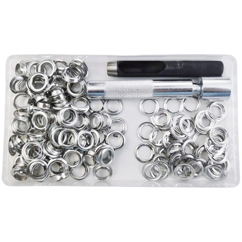 Œillet en métal argenté 10 mm WUURAA pour chaussures cuir et loisirs créatifs
