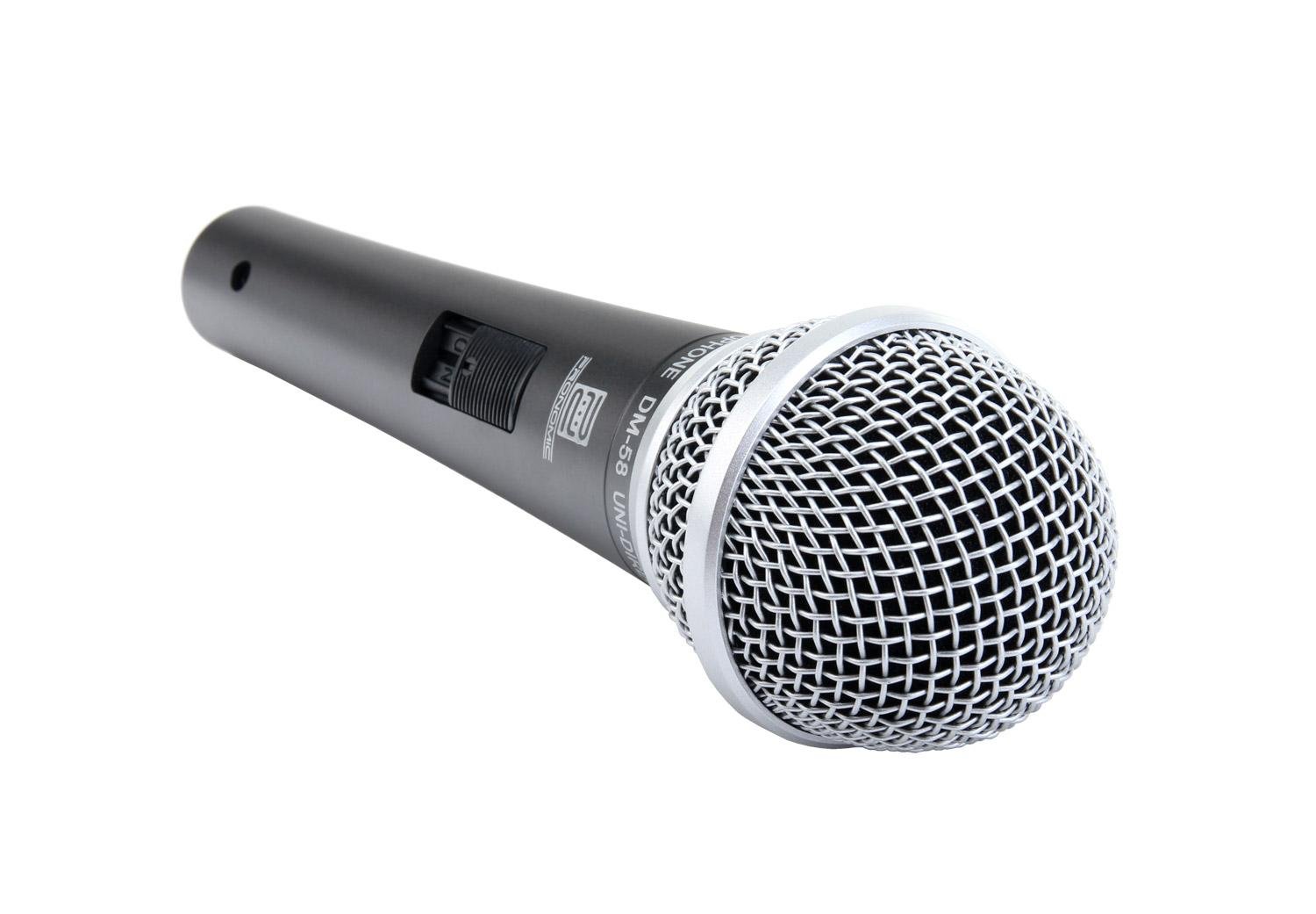Pronomic DM-58 Vocal Mikrofon 3er Set (3 Mikrofone + 3 Kabel, Typ: Dynamisch, Richtcharakteristik: Superniere, mit Schalter, inkl. 5m XLR-Kabel)