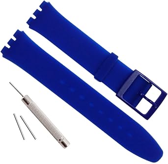 Ultra-sottile Swatch ricambio 16 mm impermeabile in silicone orologio da  polso Watch Band (16 mm, Blue) : Amazon.it: Orologi