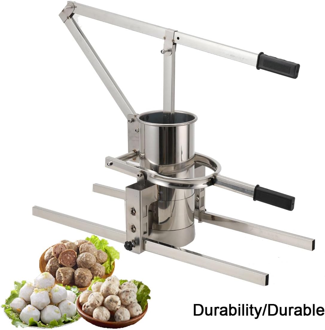 Stainless Steel Meatball Maker, Hand-Operated Manual Meatball Machine for Shrimp Ball and Fish Ball, Vegetable Meatball Mold Tool, Forming Machine