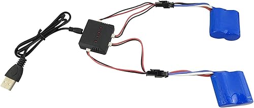 Miniatura 2 de Fytoo 2 unids 3.7 V 600 mah baterías de polímero de litio con cargador 1to2 y línea de transferencia de carga 1to2 para UDI RC UDI001 UDI008 RC