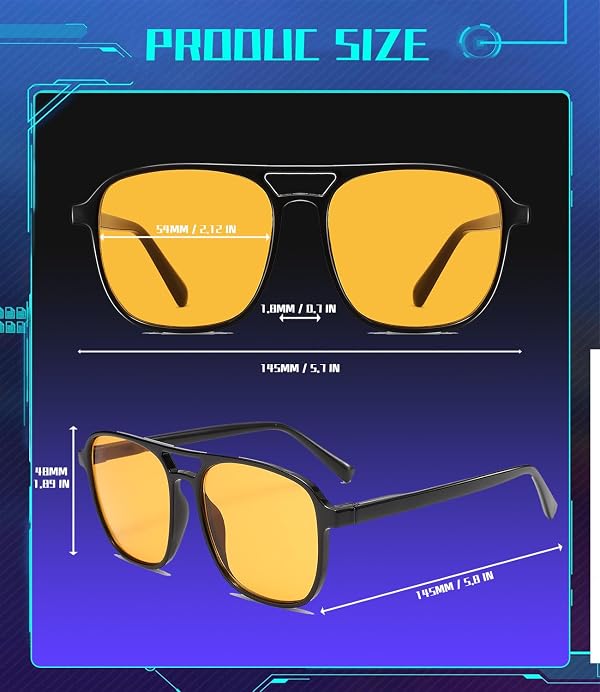 Dccdllo Tinted Lens Gaming Glasses, UV400 Blue Light Blocking Sleep Eyewear by Dccdllo - Used condition - Image 5