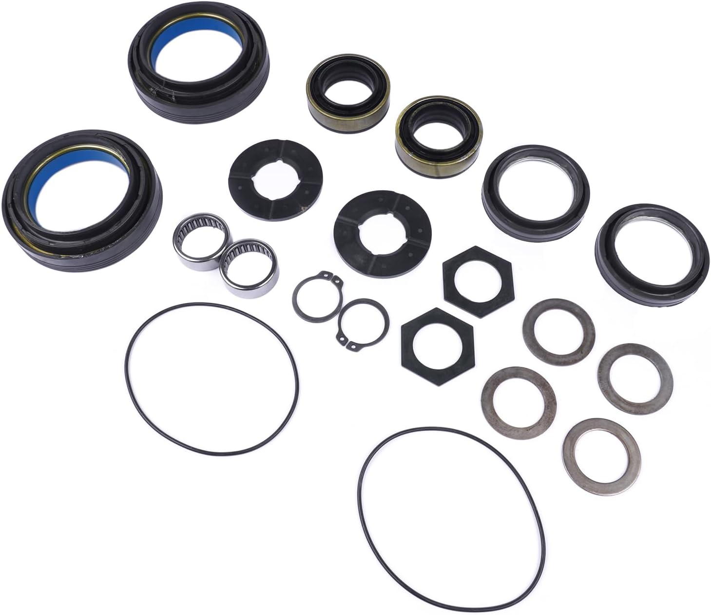 Outer Axle Dust Seal Inner Tube Seal Snap Ring Needle Bearing Thrust Washer Seals Kit Replacement for Ford Super Duty Excursion F250 F350 F450 F550 1998-2004 Dana 50/60 Axles 701166X 620142 Vahaha
