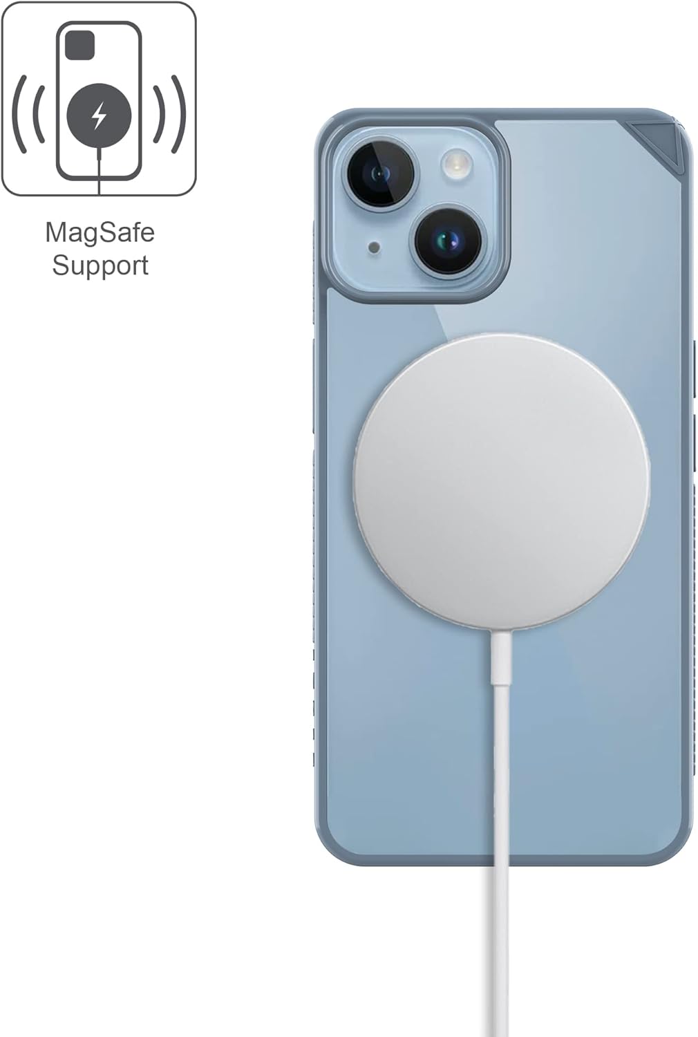 Armor Signature Case for iPhone 14/13 (Haze Blue with Orange Tape)