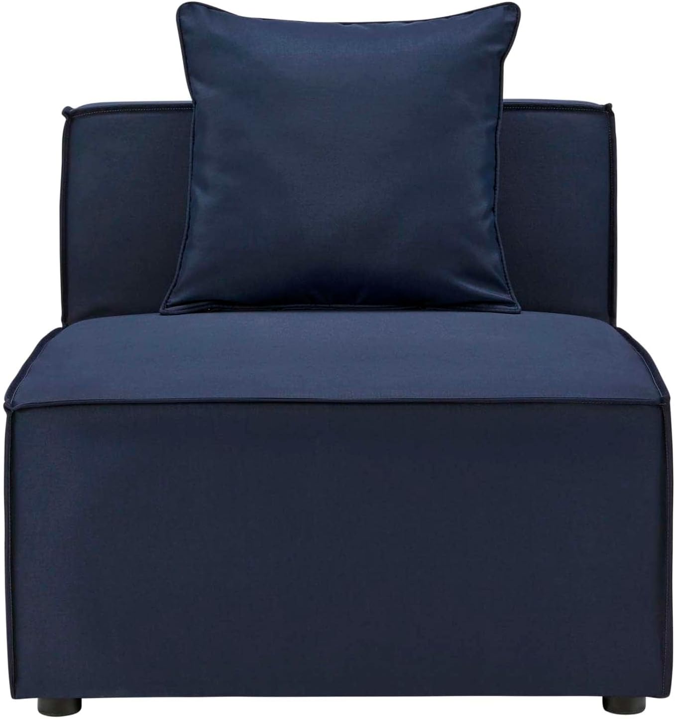 Modway EEI-4209-NAV Saybrook Patio Armless Chair in Navy Blue