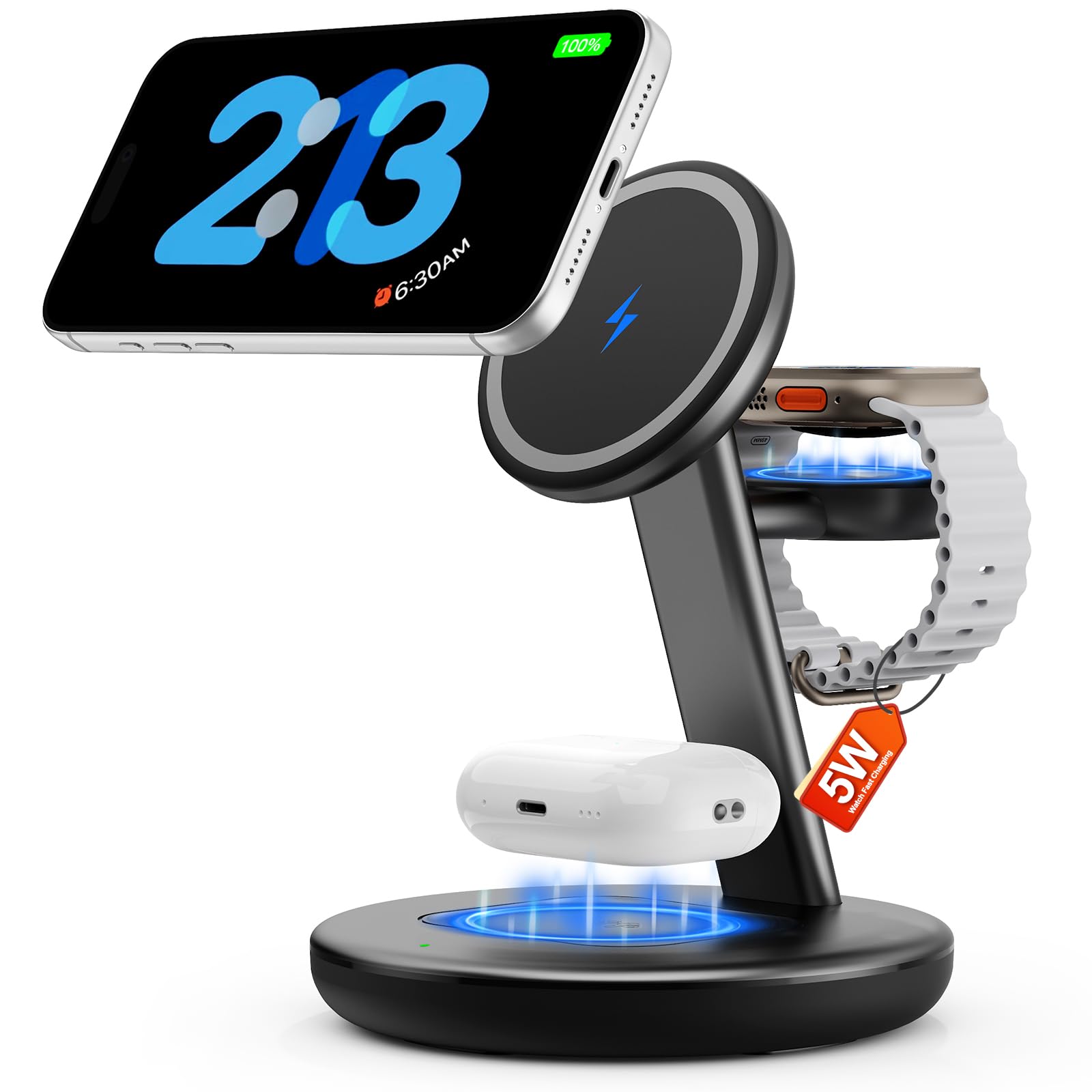 LYAOAO 3-in-1 Charging Station: Button Interface Flaws — A Convenient Charger That's Tricky to Use?
