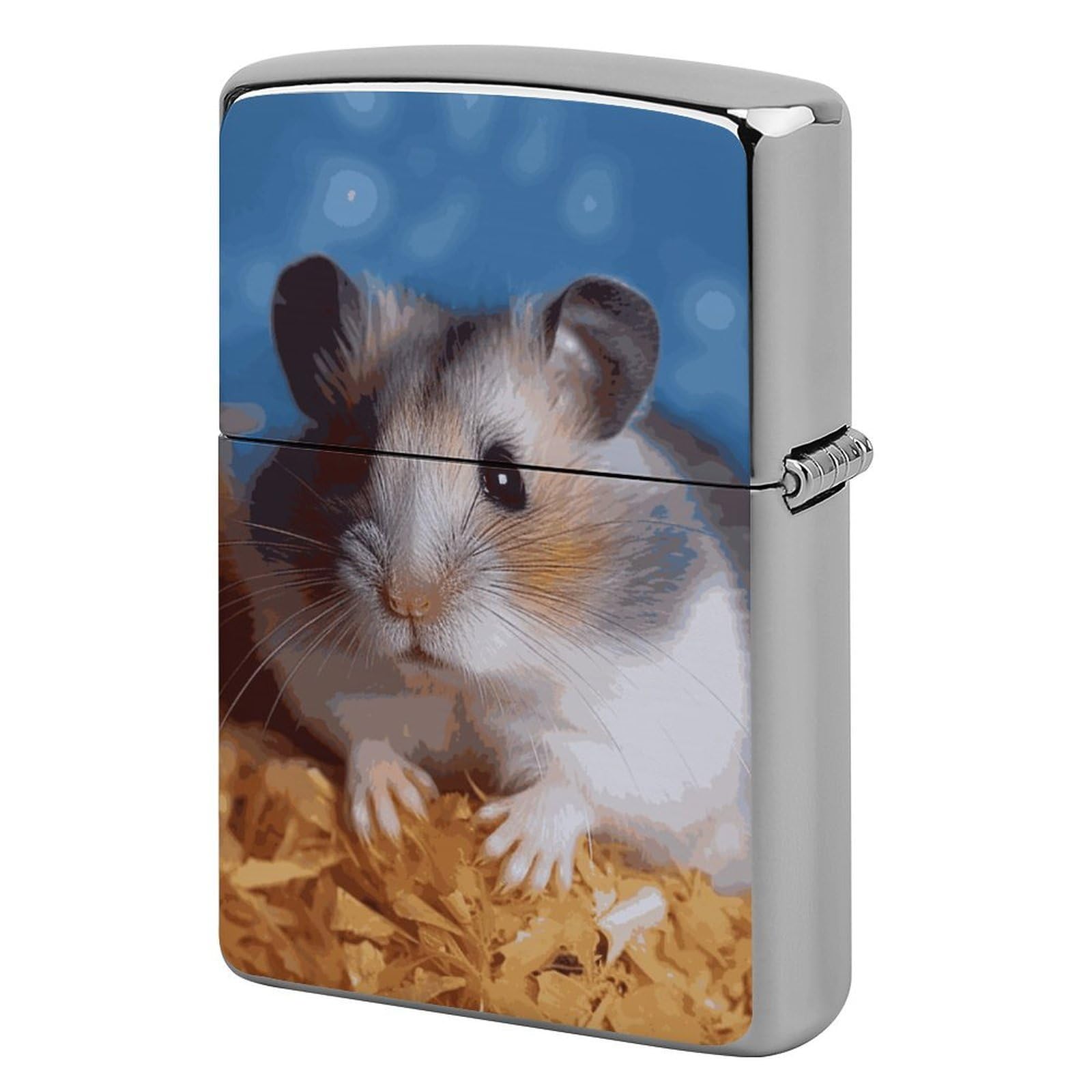 Hamster Lighter Case Cover Vintage Metal Lighter Sleeve Reusable Lighter Protective Cover Decorative Lighter Holder Birthday Gifts for Men Women