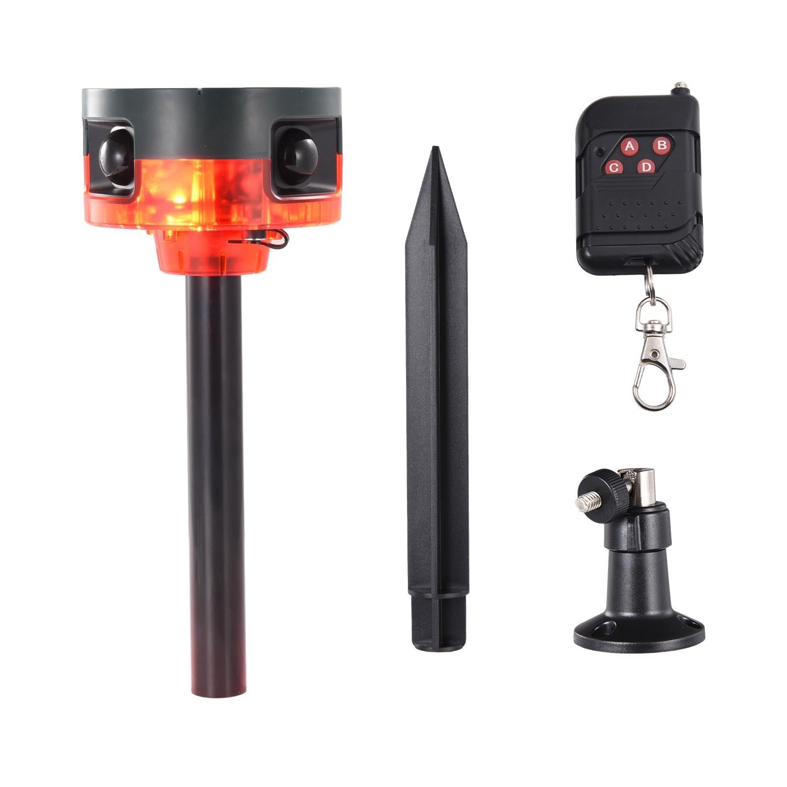 Alarma Detector de Movimiento | Luz Solar LED con Sensor de | Control Remoto - Sonido Fuerte Ajustable de la de Seguridad del Sensor de Movimiento Solar para la Planta de la