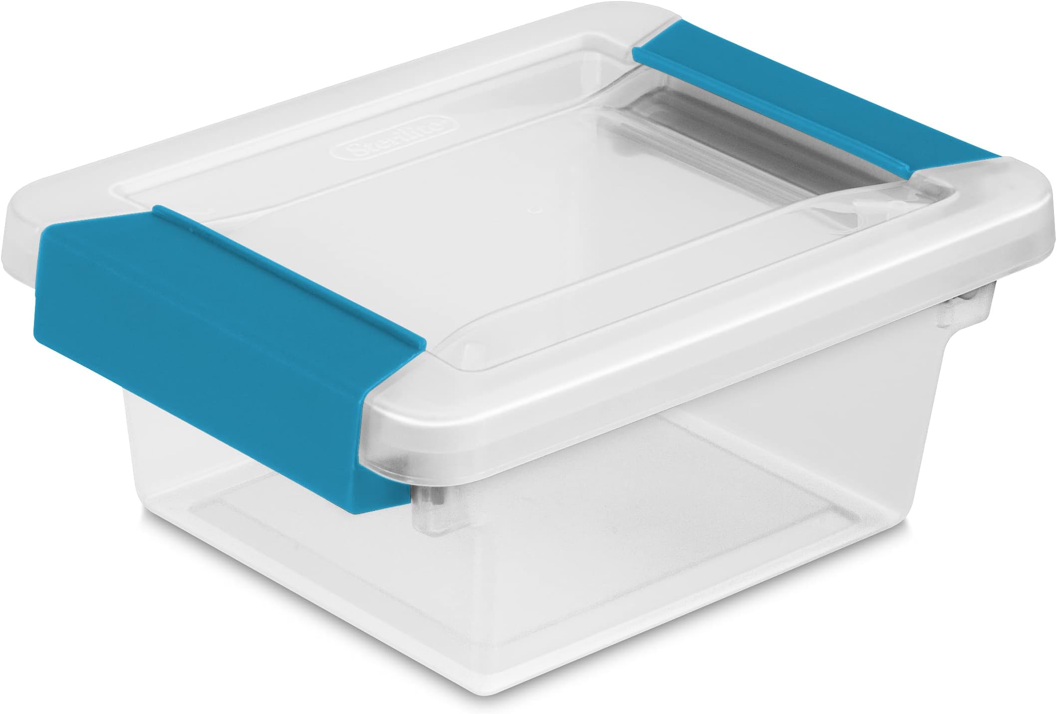 Sterilite Mini Clip Box with Clear Base and Lid - Blue