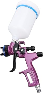 HVLP Paint Spray, Professional Pneumatic Atomizing Sprayer with 1.3mm Nozzle 600ml Cup Pattern Control for Home Auto Aluminum Alloy Stainless Steel 1 Pack