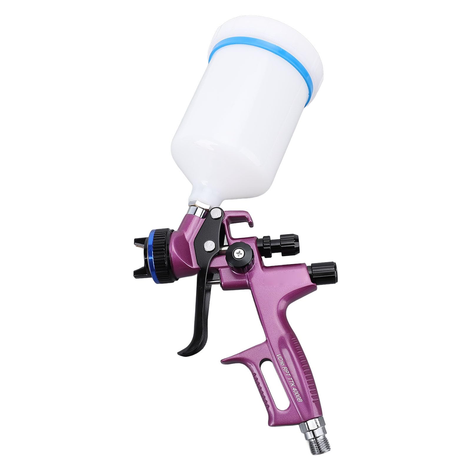Spruzzatore di Vernice Spray HVLP Regolabile con Corpo in Lega di Alluminio e Ago per Ugello in Acciaio Inossidabile 600 Ml 1,3 Mm per Mobili, Recinzioni, Pareti, Porte e Verniciatura di