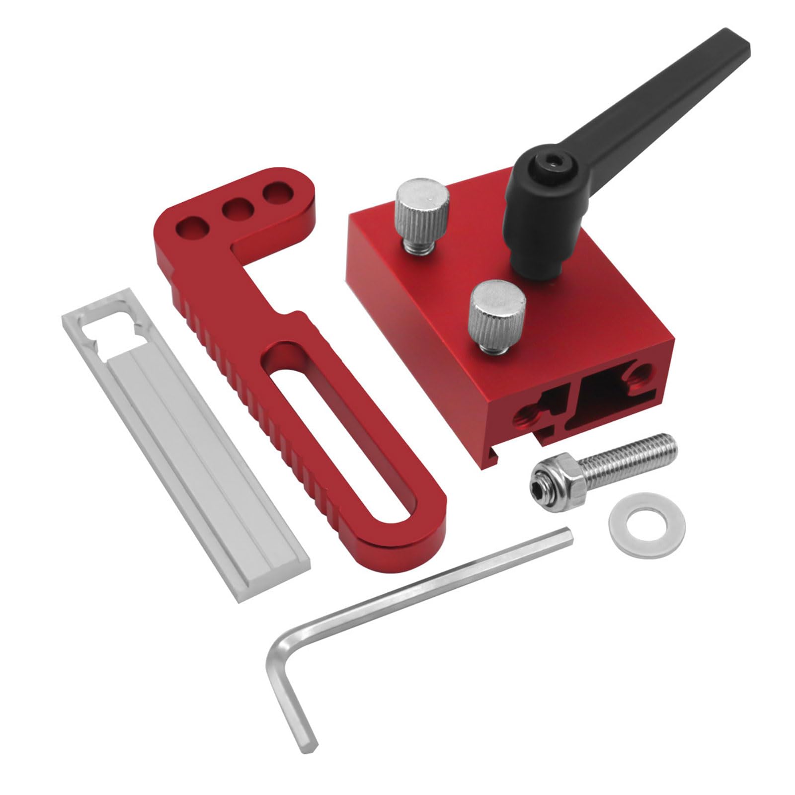 Xitea Red Type 75 Mitre Rail Stop Alloy Steel T Mitre Cutter For Woodworking Fences 75 Slide Stoppers - Slot Limiter Woodworking Clamps