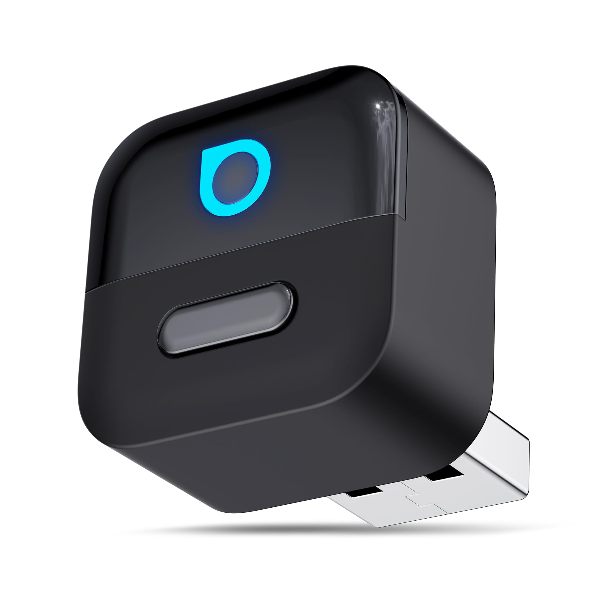 OTTOCAST Mini Pico adapter, a small black device with a blue indicator light.