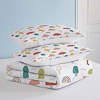 Vista 44 de SOULZZZ Juego de ropa de cama retro hippie tamaño matrimonial, edredón floral de hongos margaritas para niñas y mujeres, edredón negro con 2 fundas