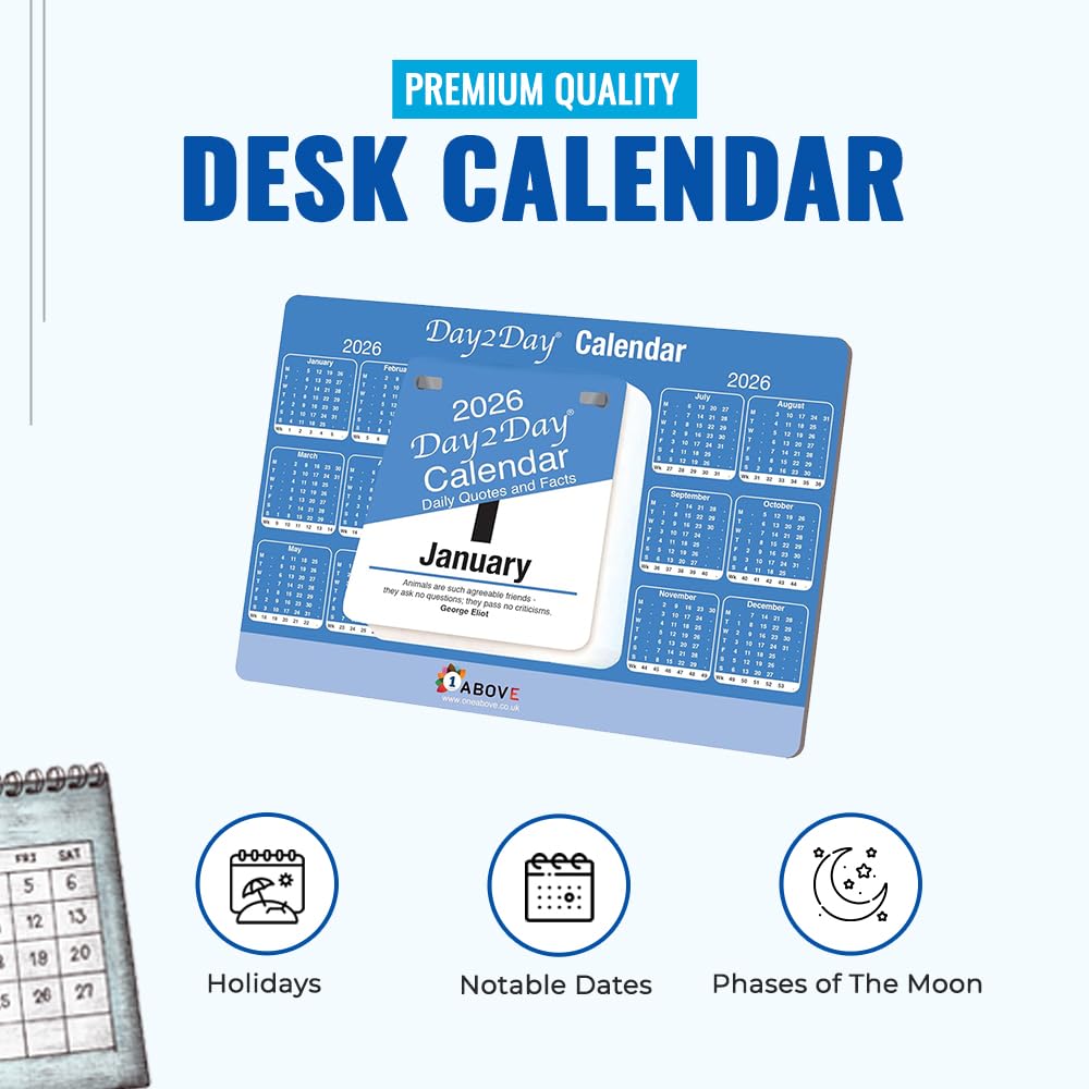 Eiken eeuwigdurende bureaukalender, draaikalender, hout- en metalen kalender - België