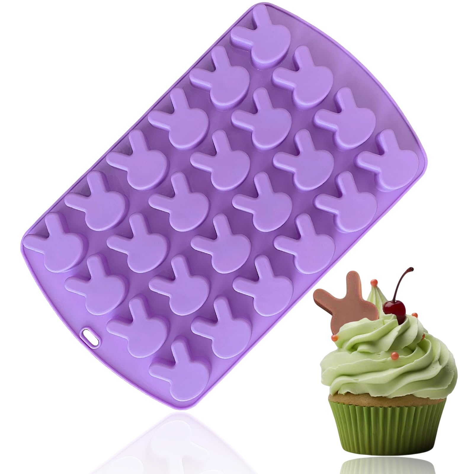Moule En Silicone Lapin 3D - Pour Chocolat De Pâques, Mousse, Gelée - Alimentaire Et Réutilisable