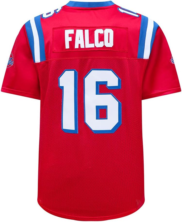 16# Shane Falco Red Embroidered Men's Movie Soccer Shirt Replacement Edition Men's Sports Shirt Top S-3XL