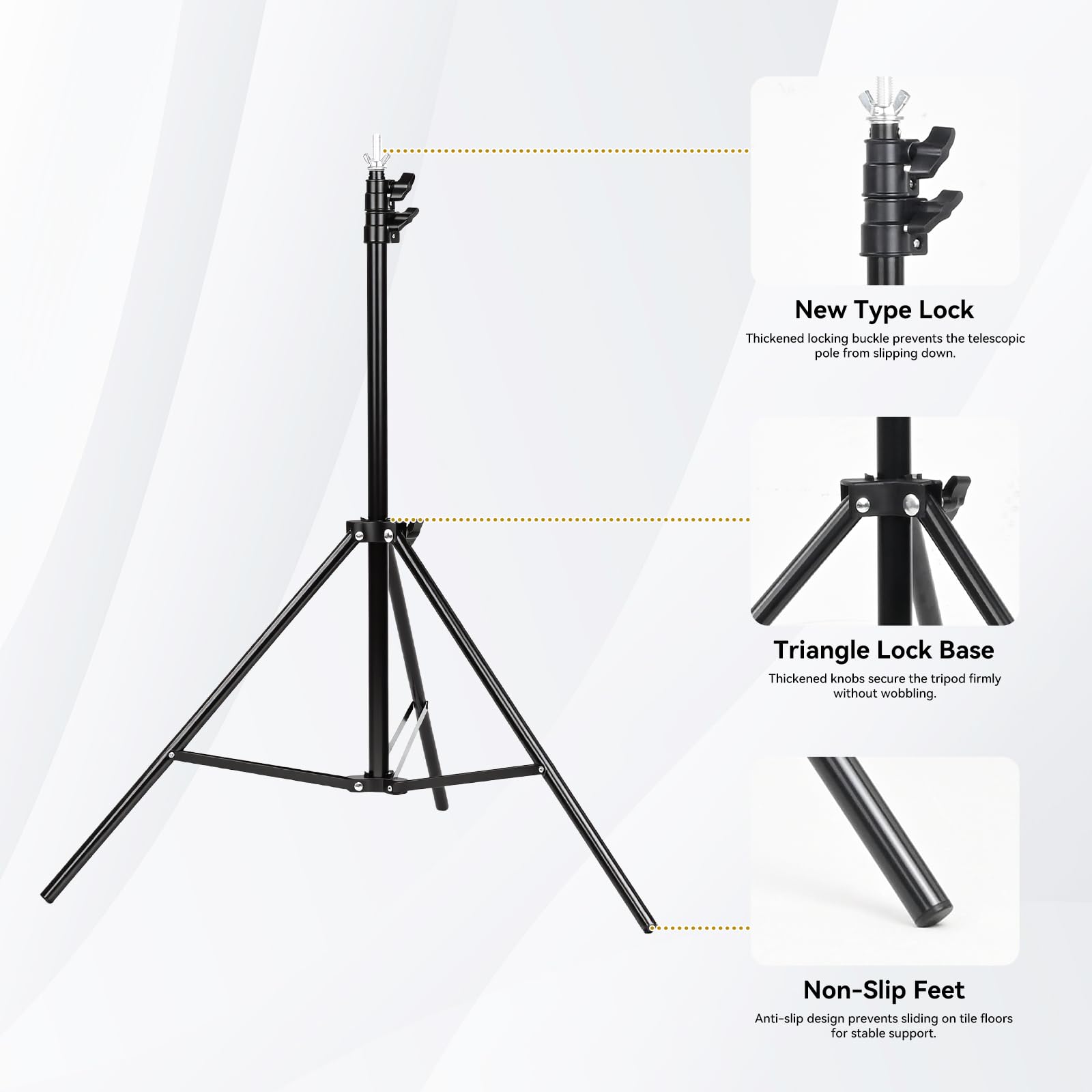 UTEBIT - Soporte para telón de fondo (200 x 150 cm, soporte de fondo, trípode ajustable con 4 pinzas de resorte de transporte para estudio de vídeo, fiesta, fotografía, retrato, boda