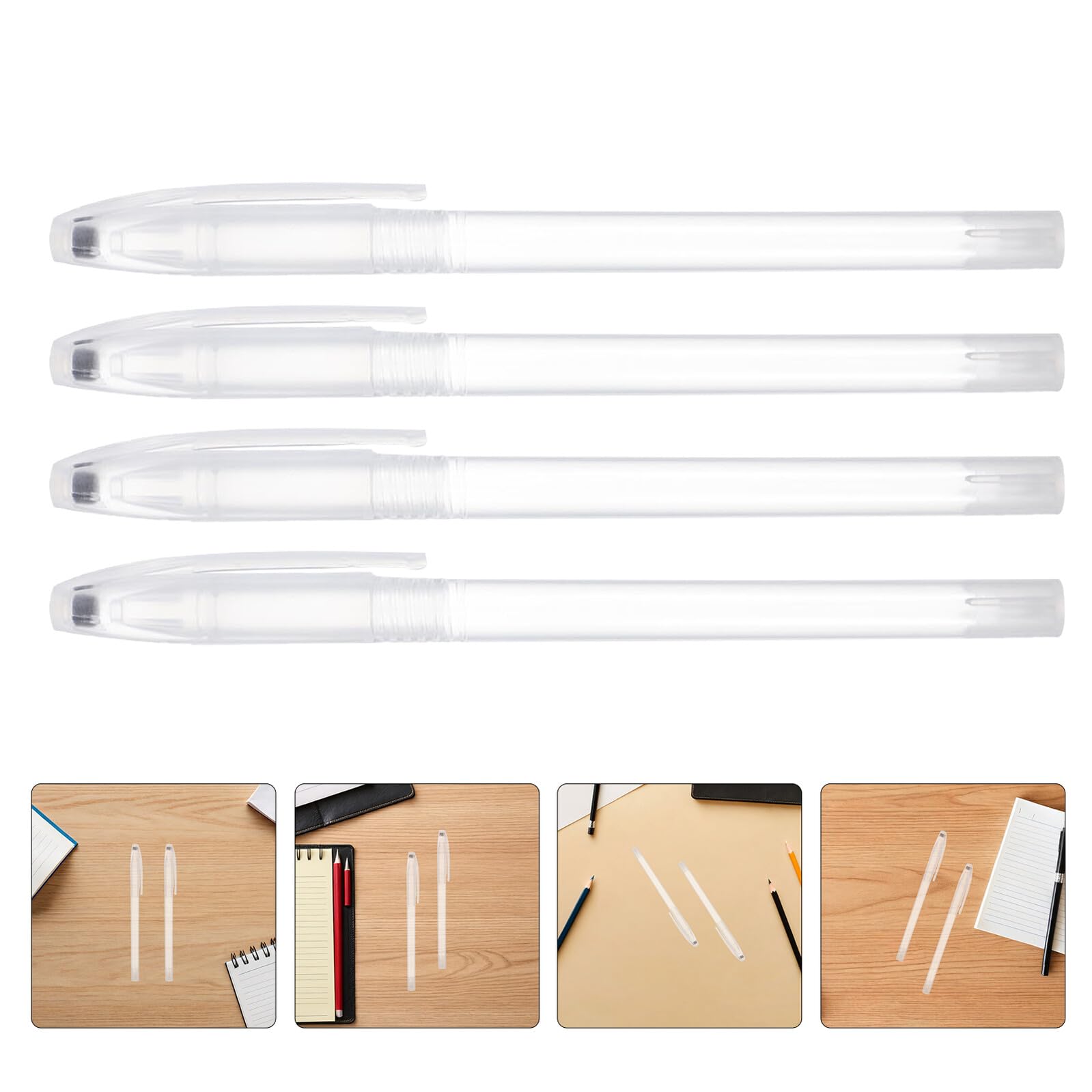 SHINEOFI 200 Pezzi Portapenne Trasparente in Pp Design Trasparente e Scorrevole, Custodia per Materiale di Cancelleria DIY e Scrittura, per Uso Scolastico e Ufficio