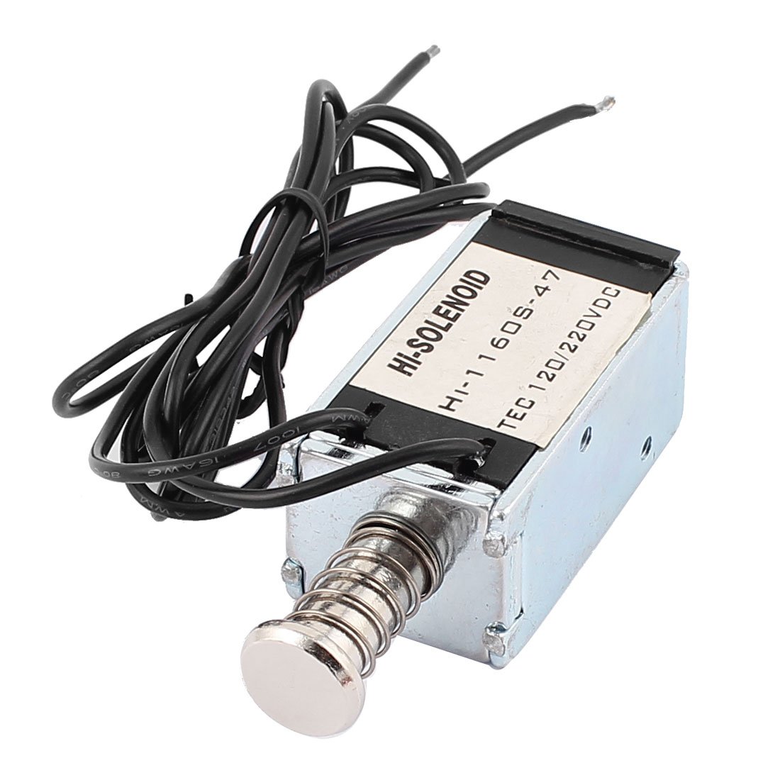 Aexit Push Pull Control electrical Type Solenoid Electromagnet AC120V 306.4W 0mm Stroke 5kg Force