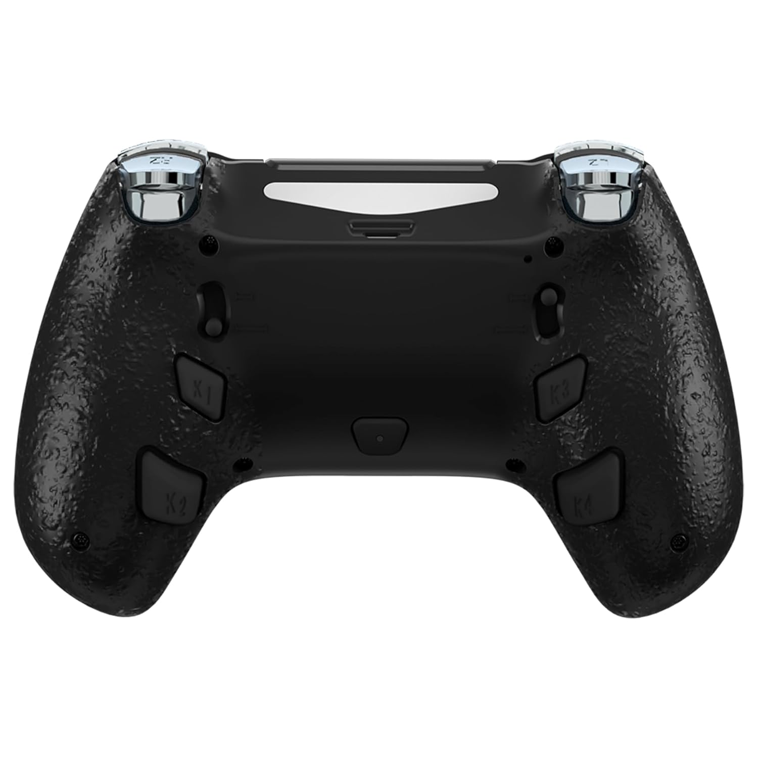 HEXGAMING HYPER Wireless Controller Compatible with ps4-4 Back Buttons, Triggers stop, Interchangeable Thumbsticks - Clown Silver