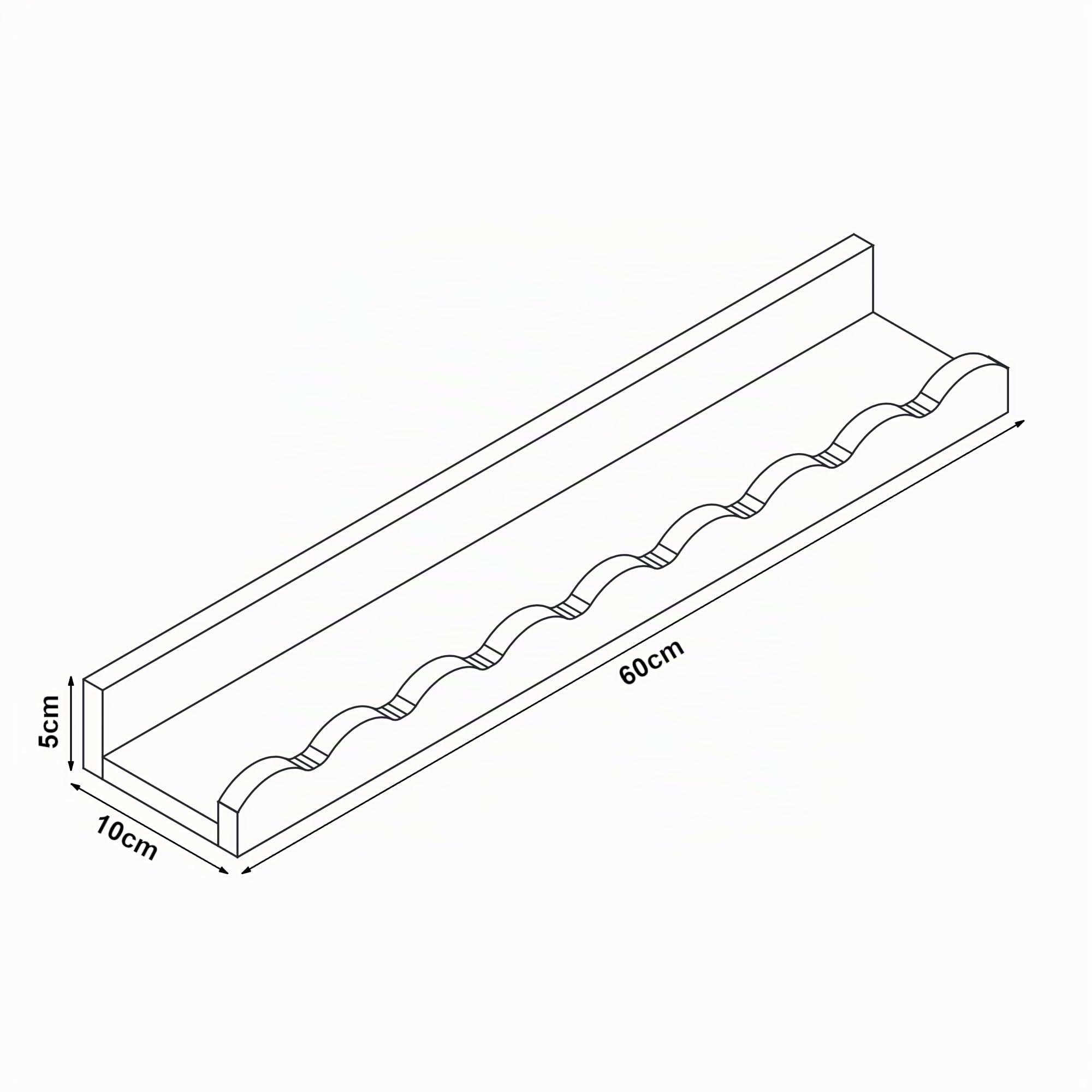[en.casa] Set di 2 Mensole da Muro per Bambini Ripiani Portaoggetti Sospesi a Parete con Bordo per Cameretta Libri Giocattoli Decorazioni 60 x 10 x 5 cm - Rosa
