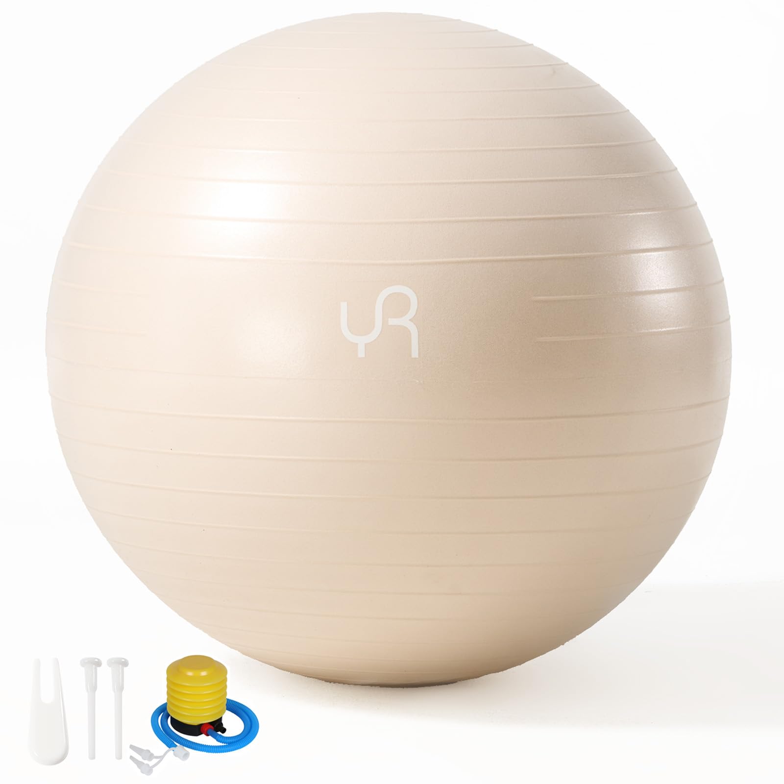 Ballon de gymnastique 55 cm - Pour grossesse - Grand ballon de yoga - Ergonomique - Anti-éclatement - Pour fitness, yoga, gymnastique, entraînement avec pompe à air