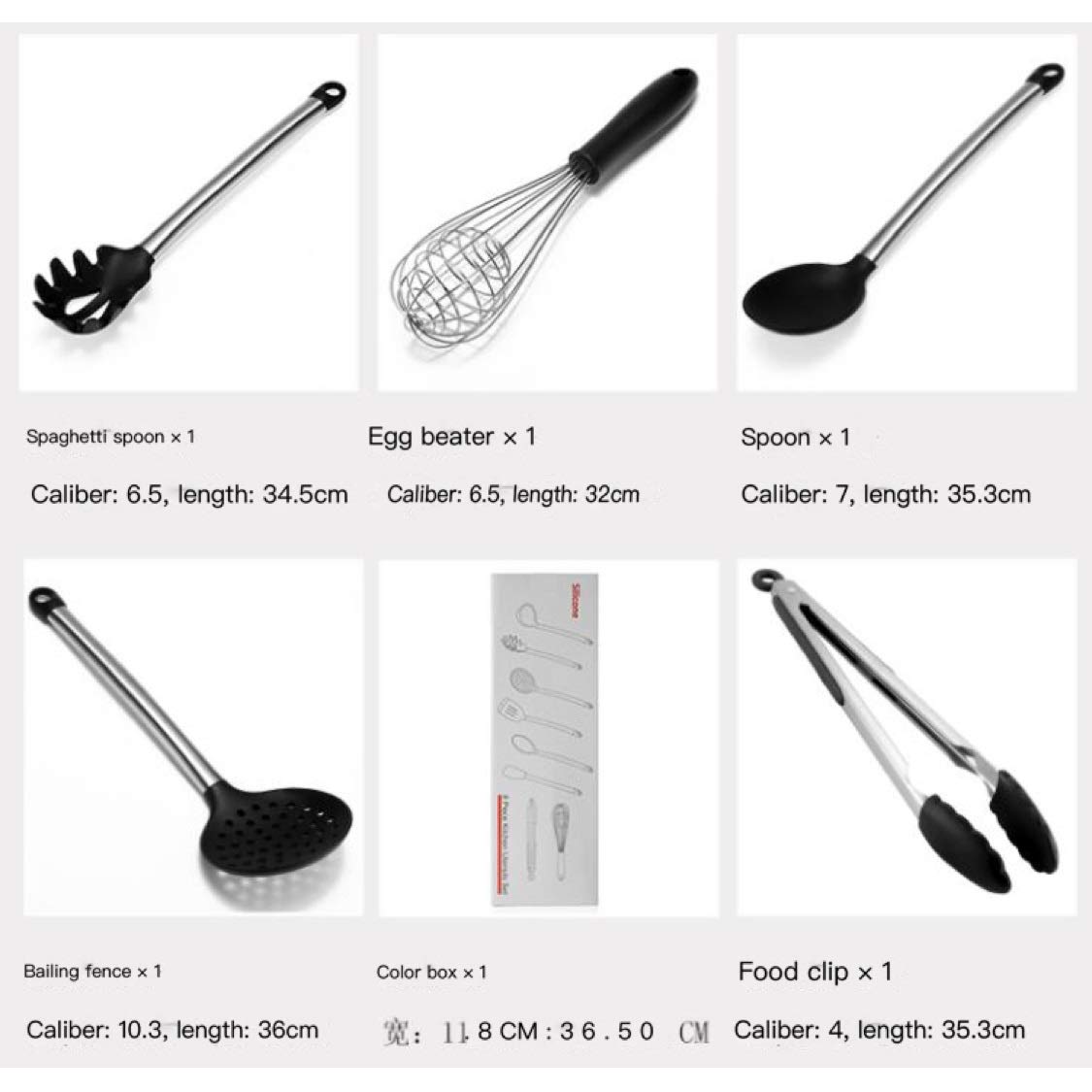 Utensilios de Cocina con Mango de Silicona 9 en 1, Utensilios de Gel de sílice, Utensilios de Cocina, sartén Antiadherente, Pala, Cuchara, espátula, Juego de Herramientas de Cocina