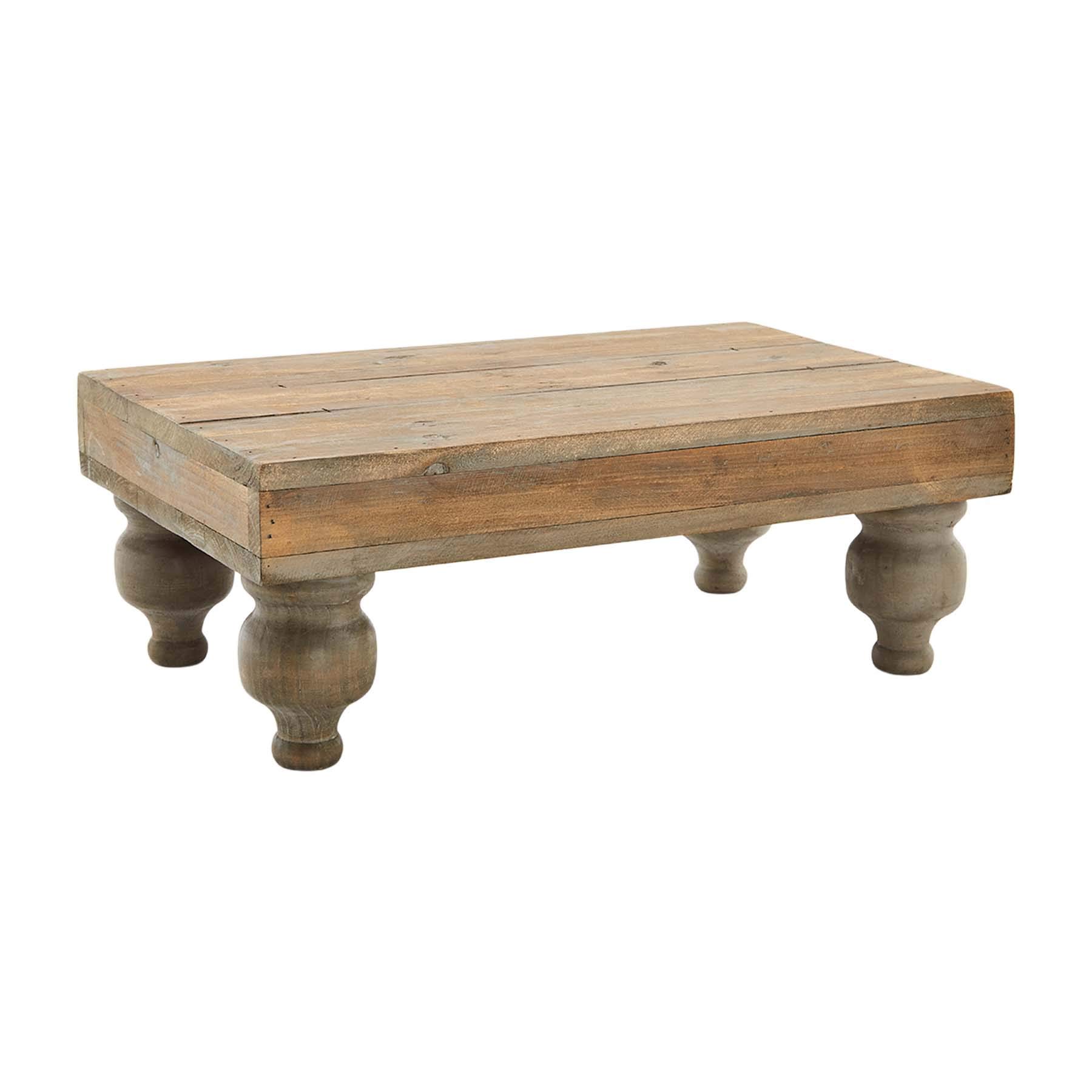 Photo 1 of ***USED READ NOTES***Mud Pie Wood Footed Serving Stand, 12 1/2" x 20 1/4"